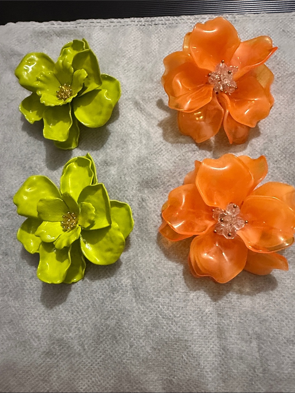 Earrings - Lime Green & Orange